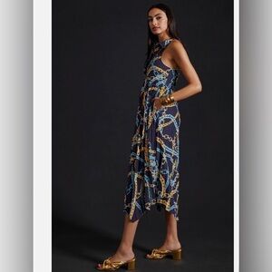 Anthropologie Maeve Pleated Midi Dress